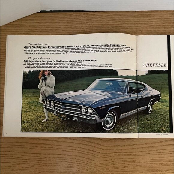 1969 Chevrolet Pacesetter Values Brochure Camaro Impala Malibu Caprice Chevelle - Picture 4 of 7